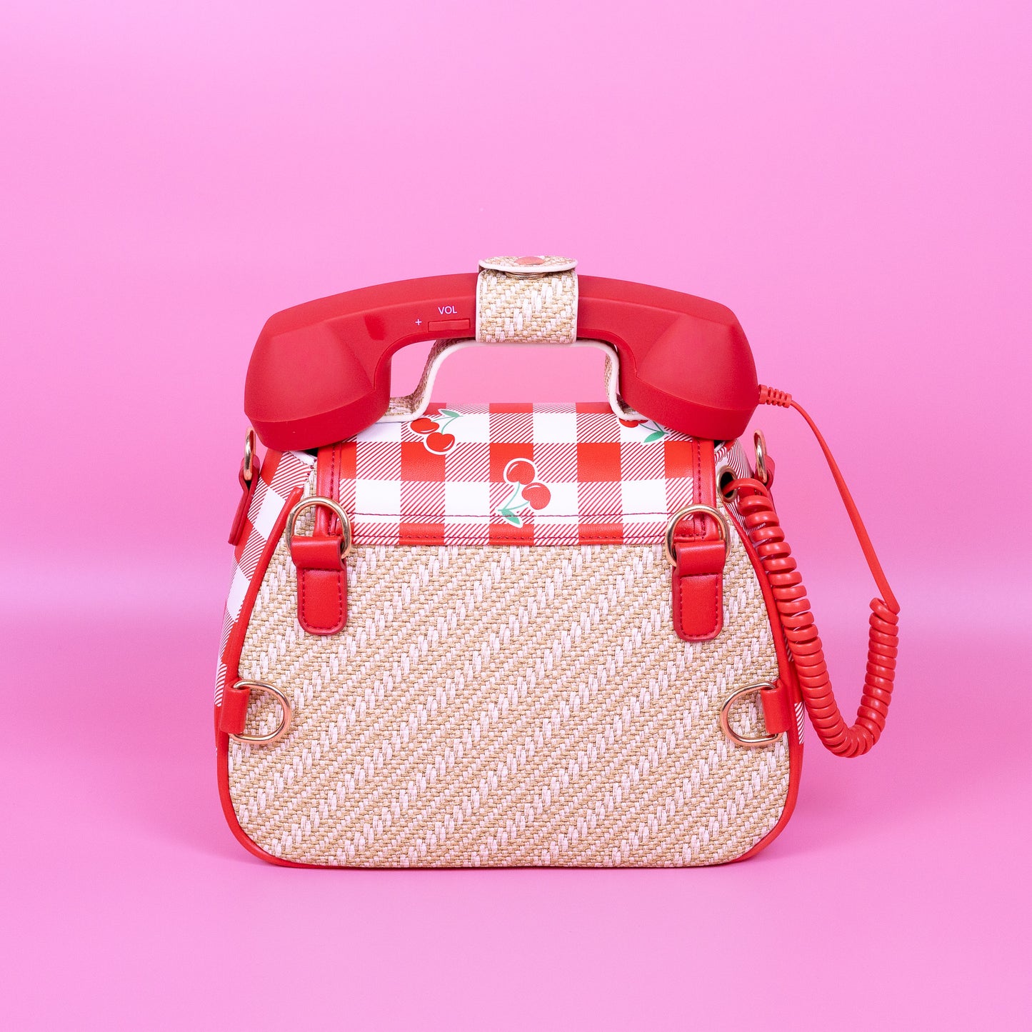Ring Ring Phone Convertible Handbag - Cherry - Bewaltz