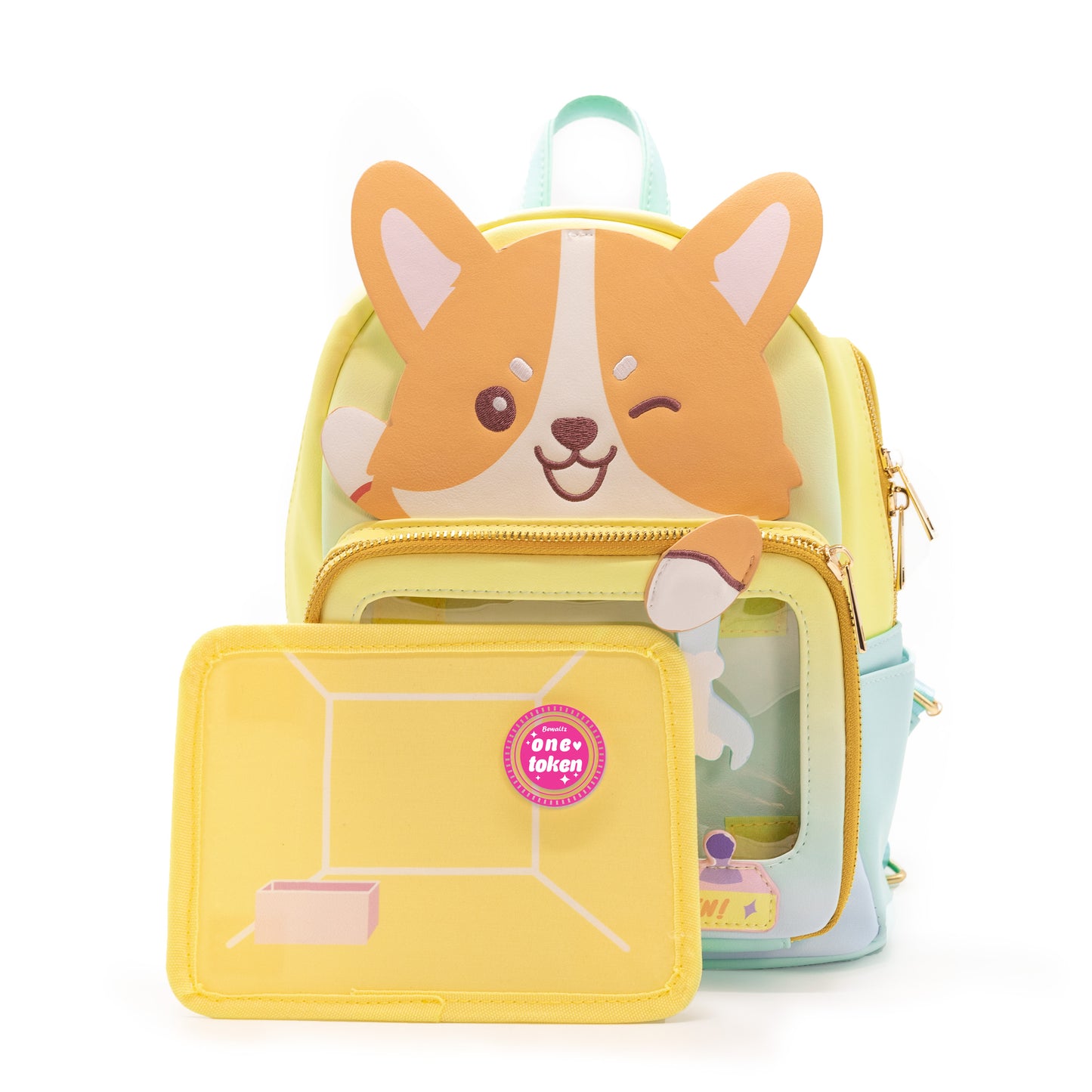 Claw Machine Pin Collector Backpack - Sunshine Corgie