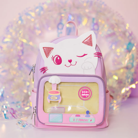 Claw Machine Pin Collector Backpack - Friendly Kitty