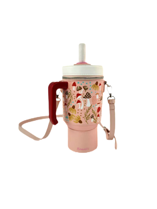 Take A Sip Water Cup-Autumn Mushroom Nude Crossbody