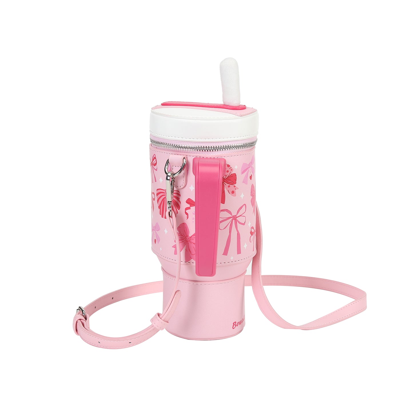 Take A Sip Water Cup-Elegant Bows Pink Crossbody