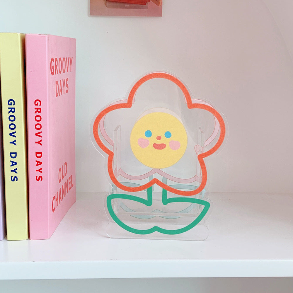 Clear Acrylic Pen Holder - Daisy