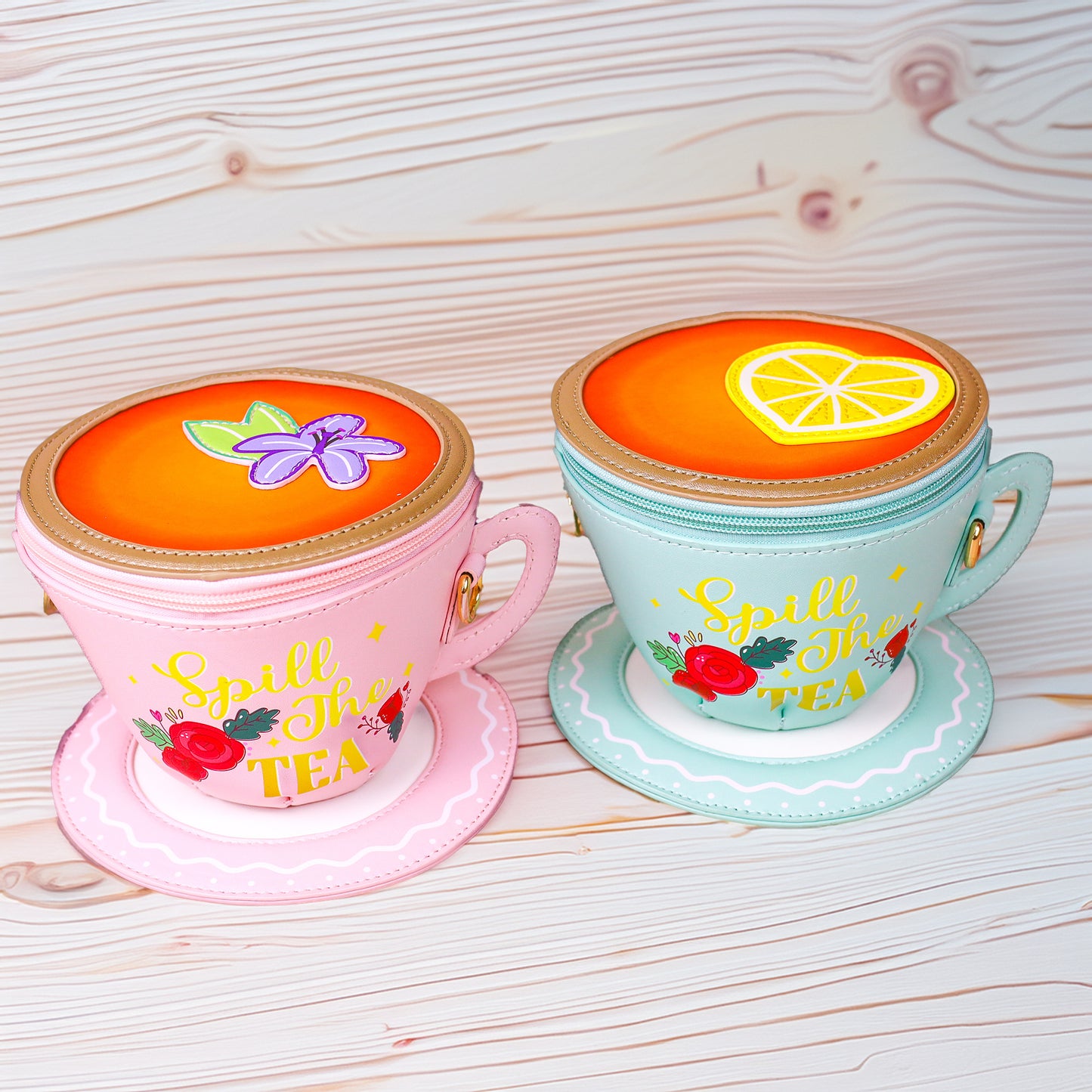 Lemon Tea Cup Crossbody