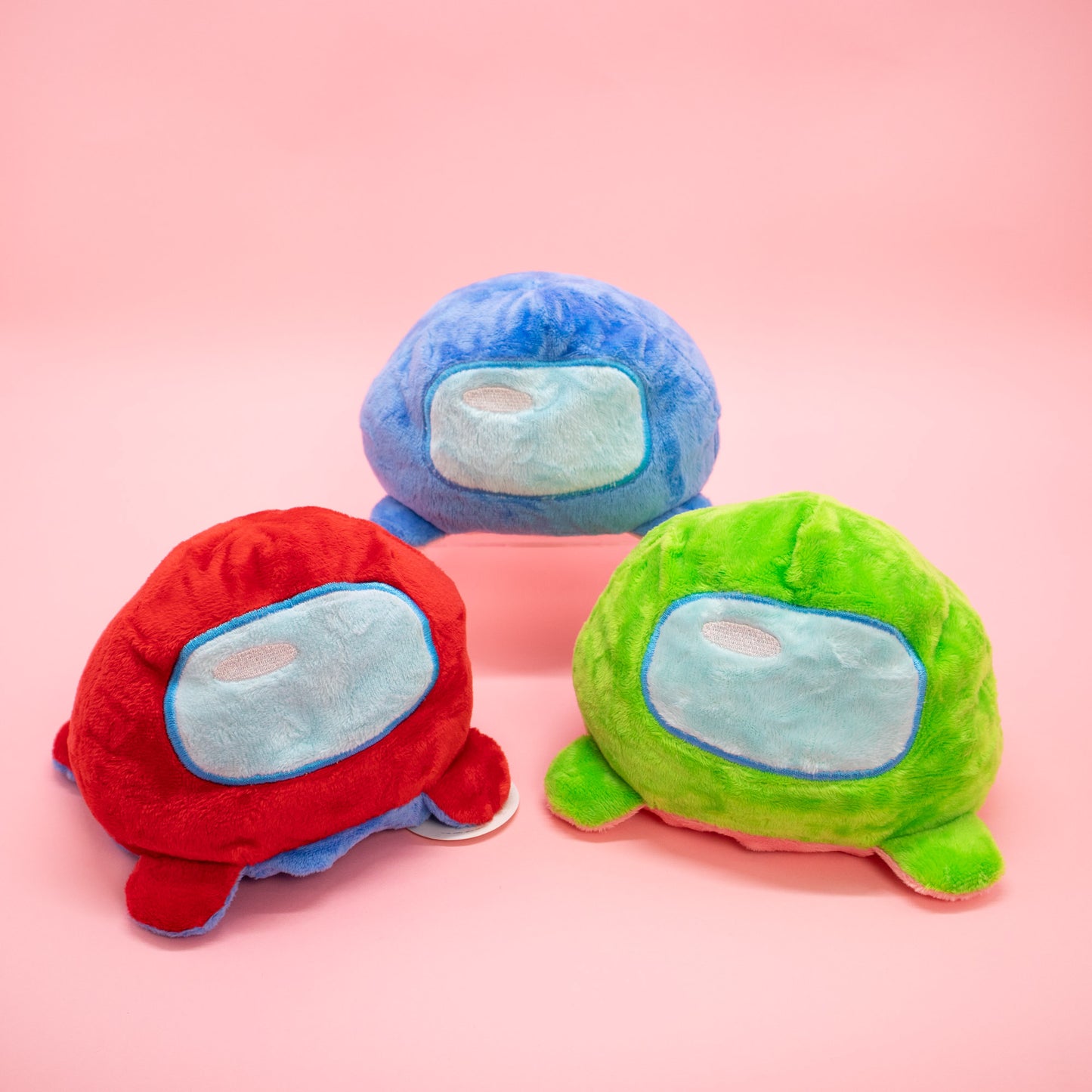 Reversible Duo-Color Alien Plushie - Green/Peach