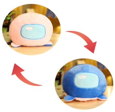 Reversible Duo-Color Alien Plushie - Pink/Blue