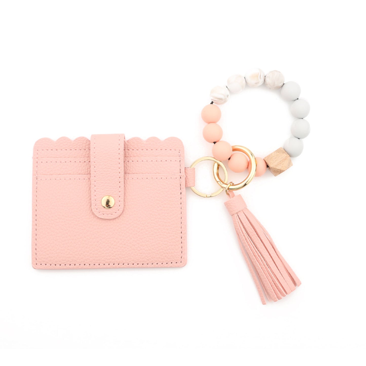 Beaded Bracelet Card Holder with Tassel Set - 12pc Solid Colors