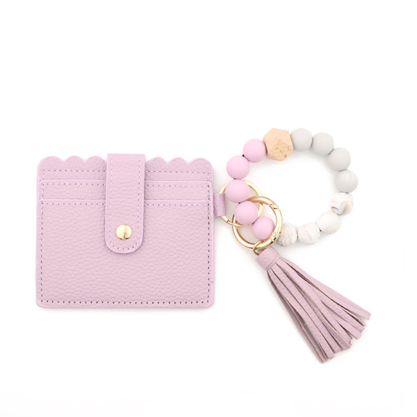 Beaded Bracelet Card Holder with Tassel Set - 12pc Solid Colors