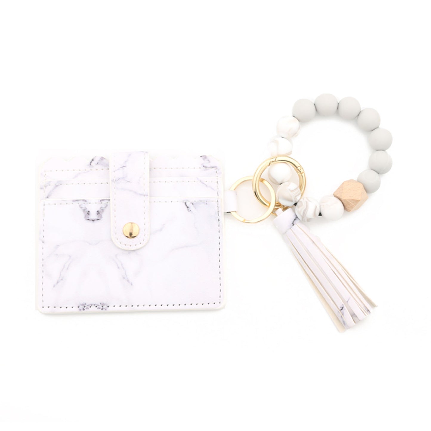 Beaded Bracelet Card Holder with Tassel Set - 12pc Solid Colors
