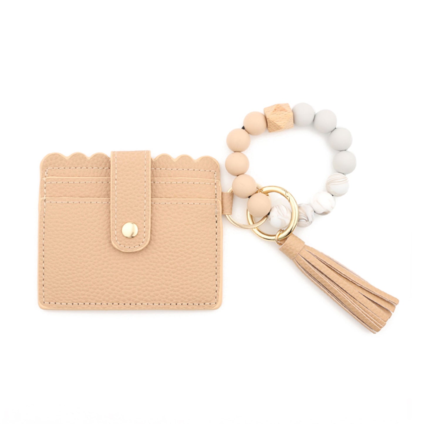 Beaded Bracelet Card Holder with Tassel Set - 12pc Solid Colors