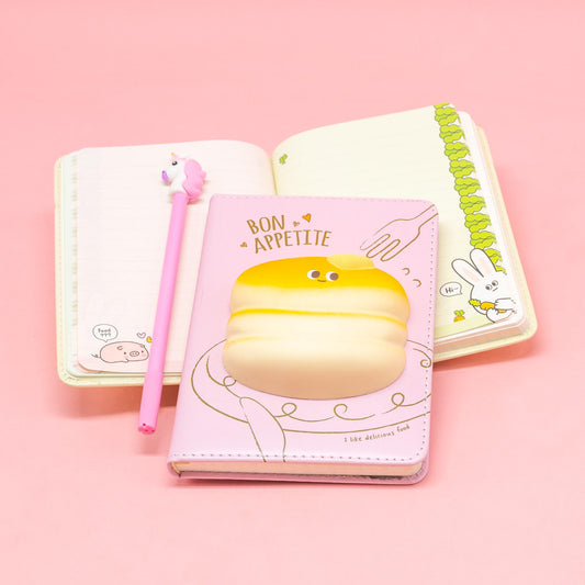 Cute Squishy Hardcover Notebook_Pancake