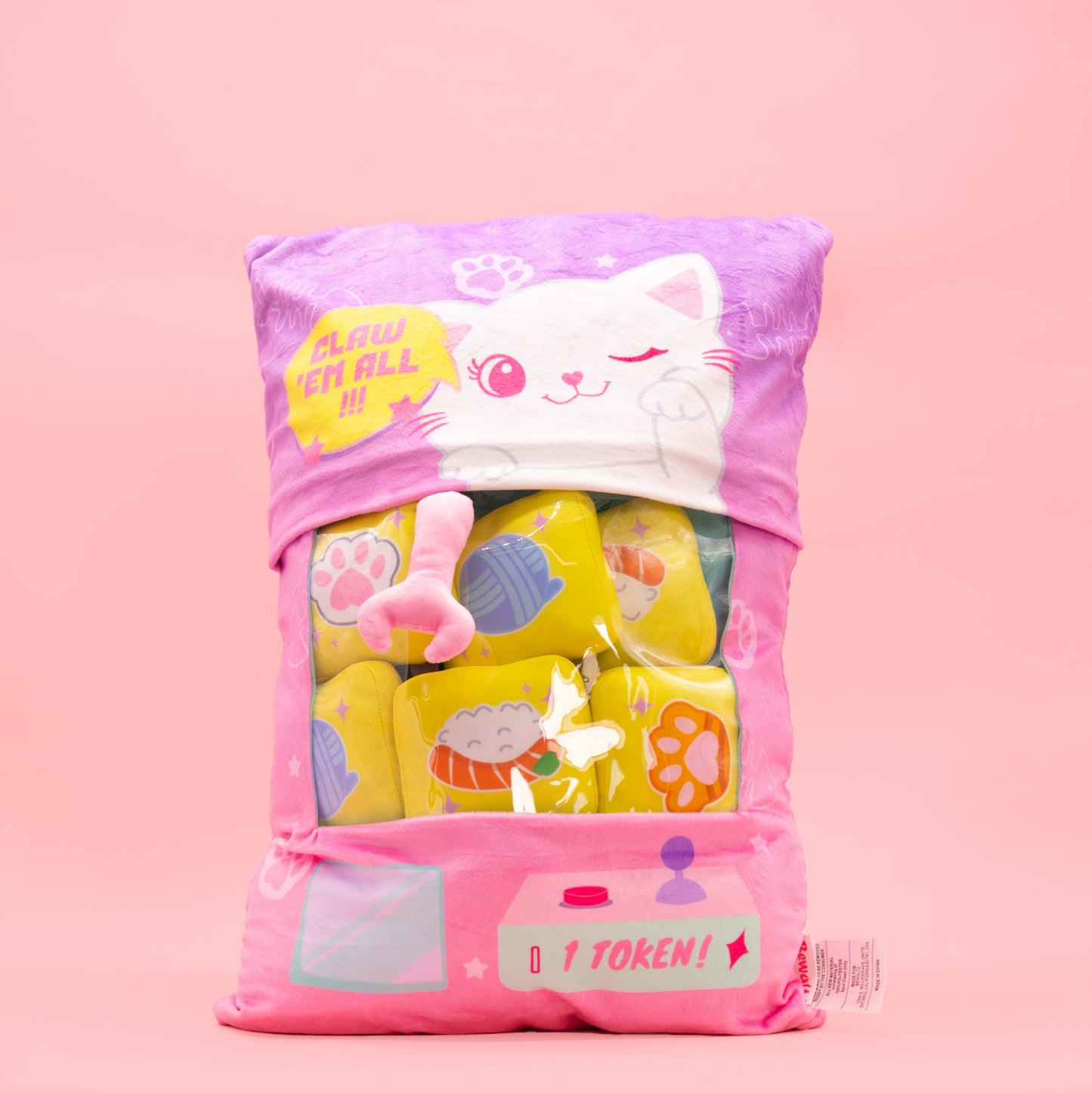 Brain Game Mini Plushie Claw Machine - Winky Eye Kitty