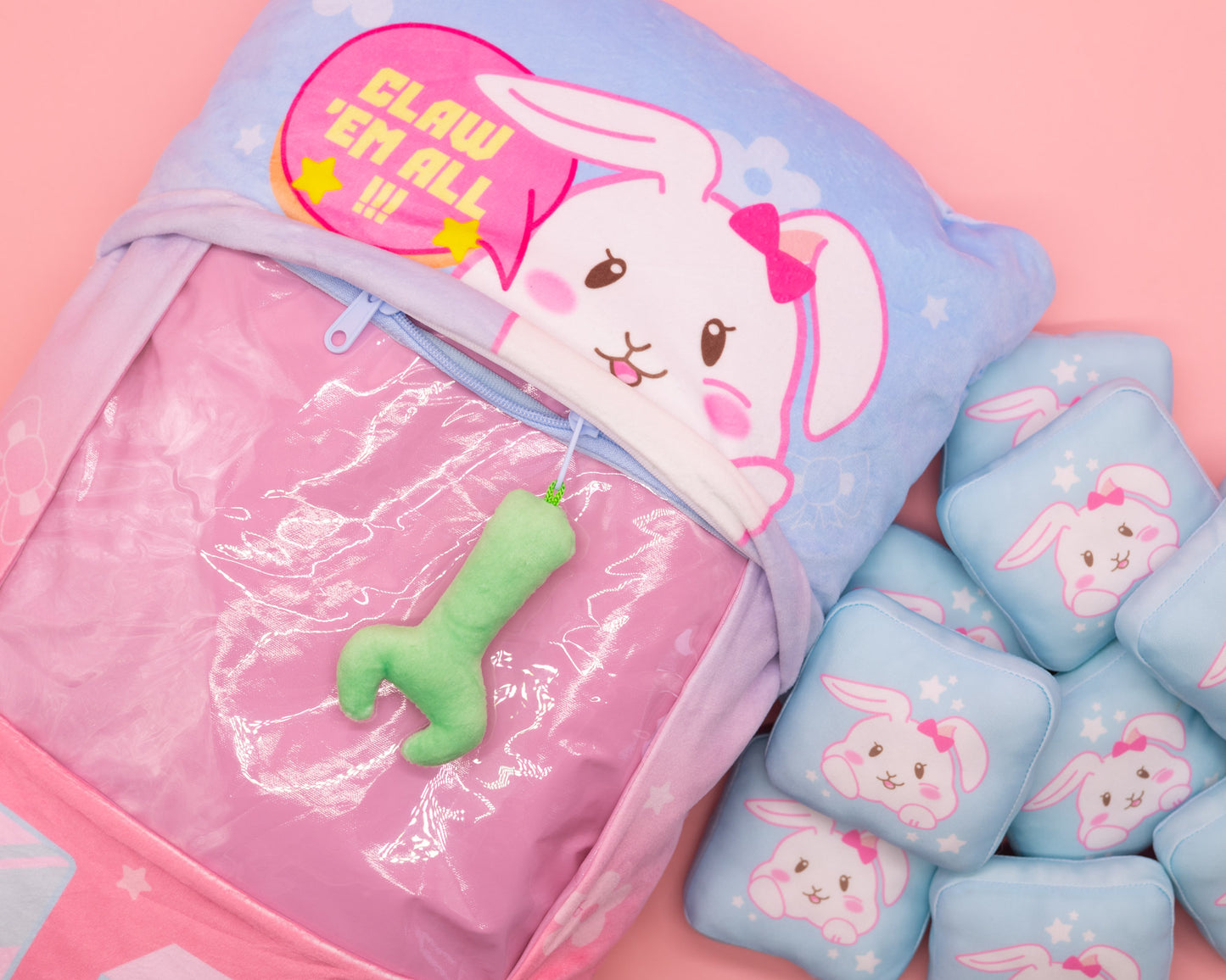 Brain Game Mini Plushie Claw Machine - Long Eared Bunny