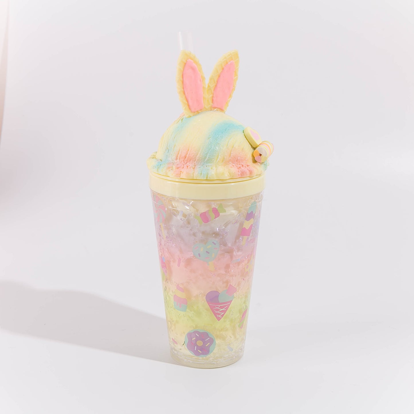 Sweets Rainbow Bunny Tumbler - Yellow - Bewaltz
