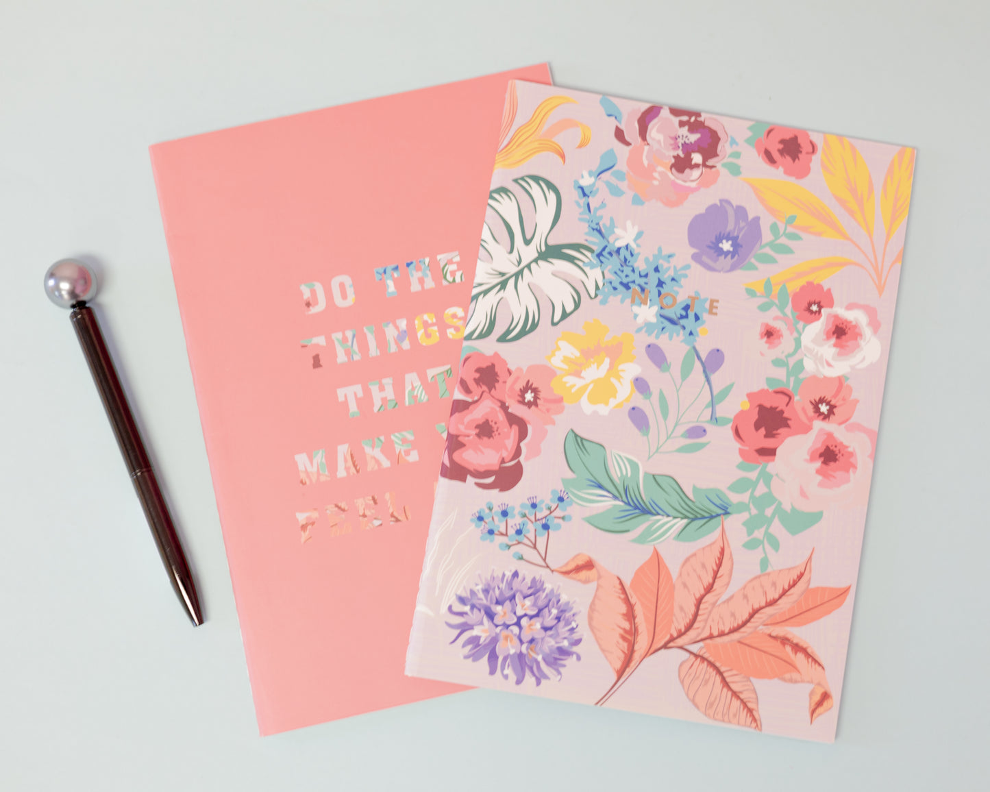 Tropical Floral Notebook + Pearl Pen Set
