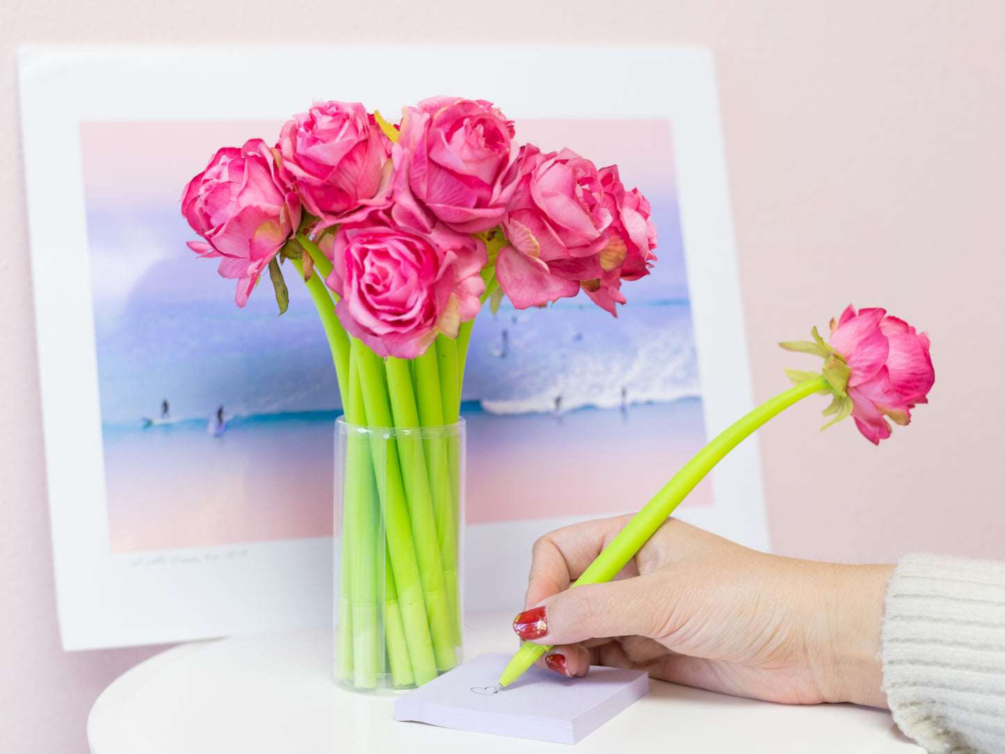 Flower Bouquet Pen Set of 3