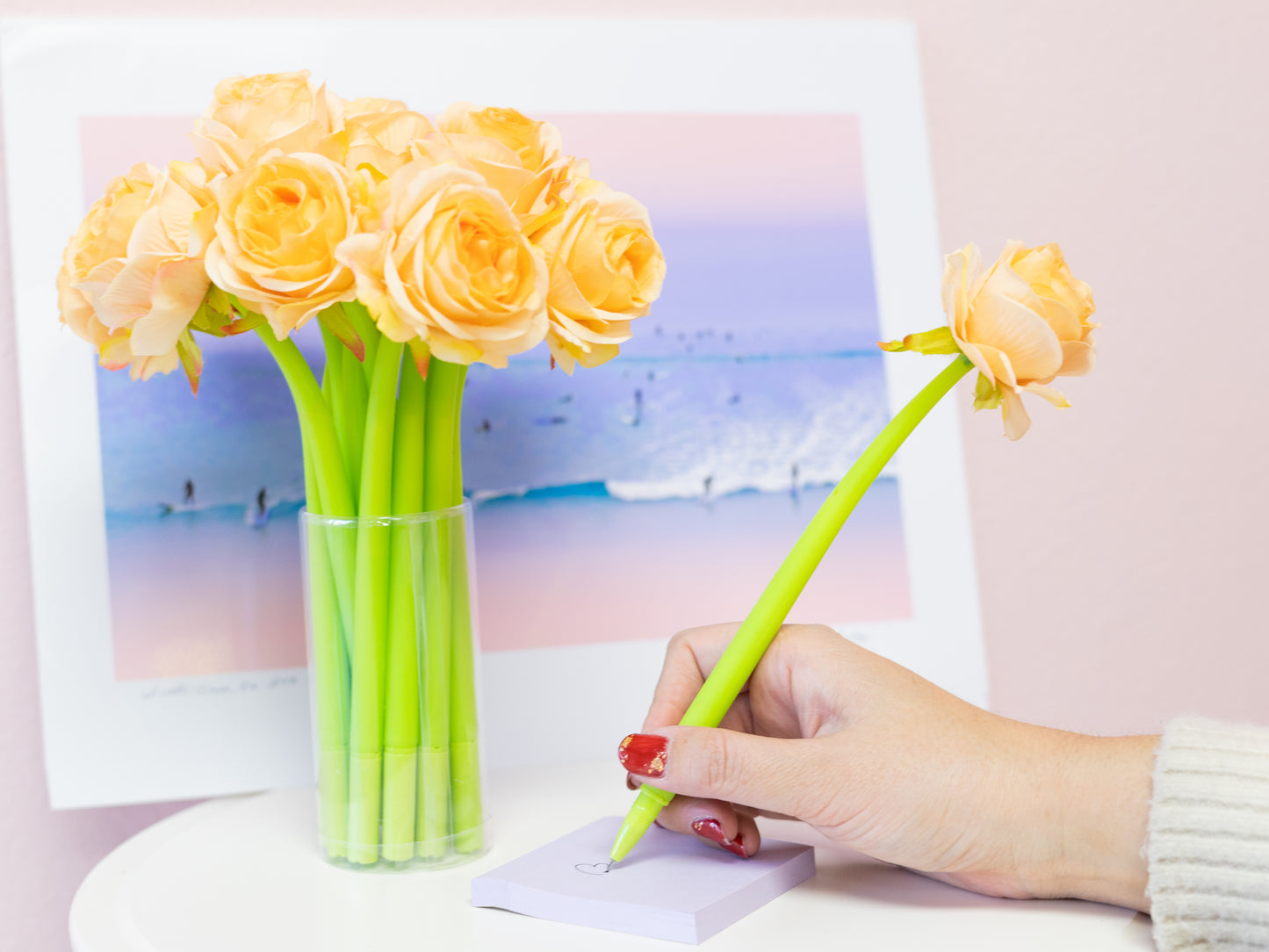 Flower Bouquet Pen Set of 3