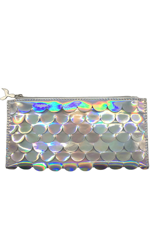 Holographic Scales Pencil Pouch - Silver - Bewaltz