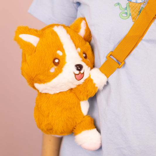 Plush Crossbody - Friendly Corgi