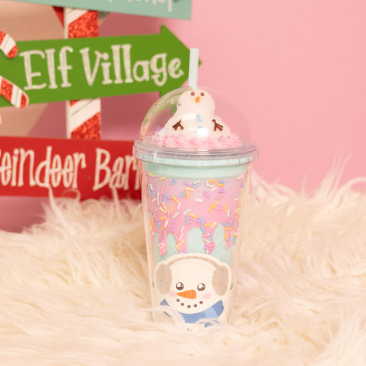 Christmas Tumbler - Smiling Snowman ☃️