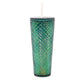 Tall Dazzling Jewel Holographic Tumbler - Green