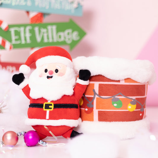 Peek-A-Boo Plush - Santa in Chimney