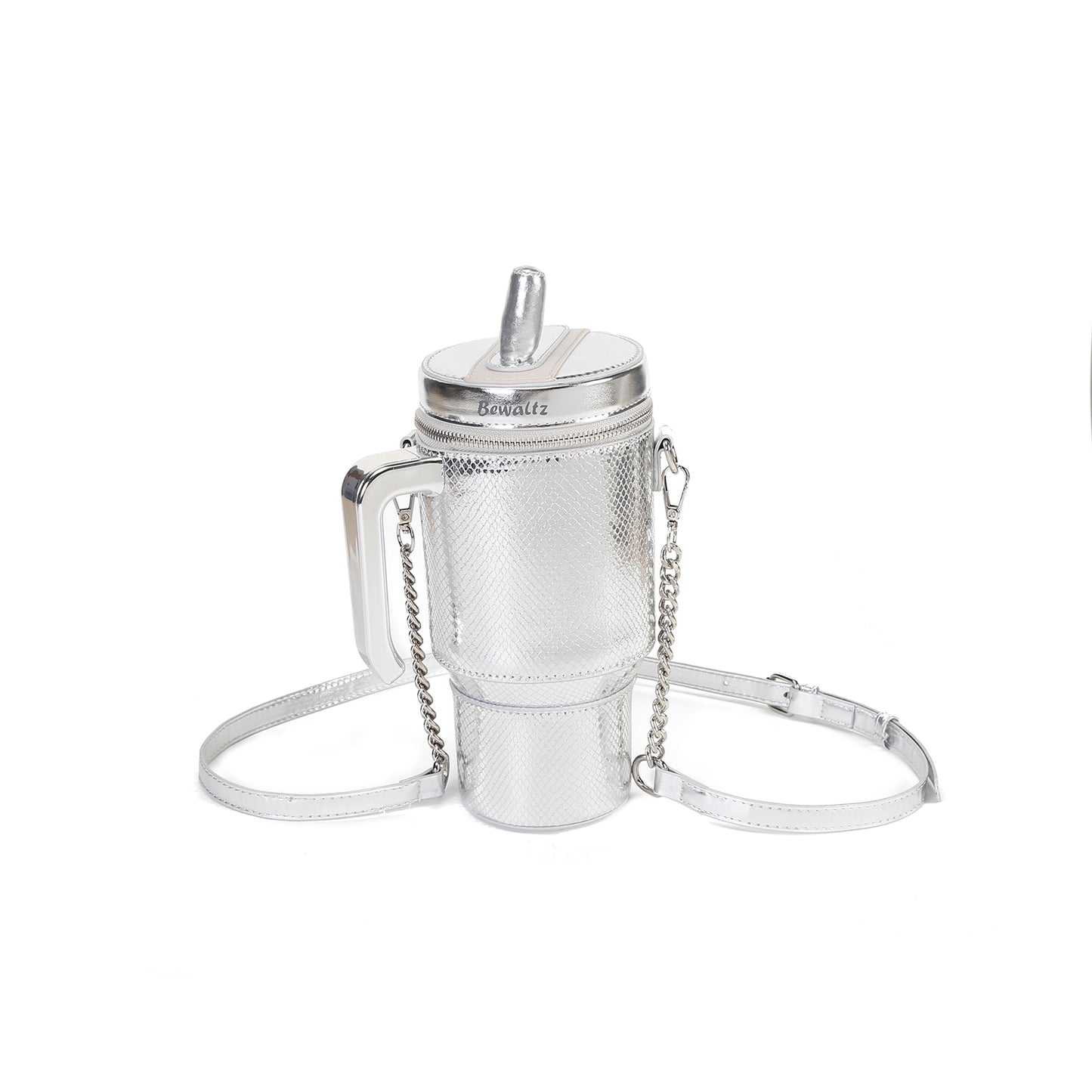 Take A Sip Water Cup-Silver Crossbody