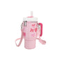 Take A Sip Water Cup-Elegant Bows Pink Crossbody