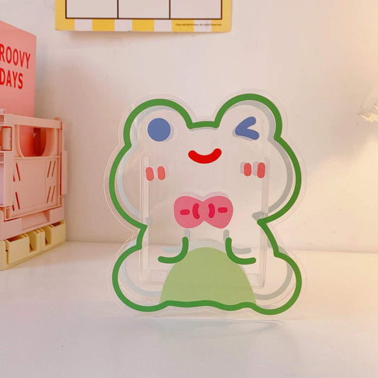 Clear Acrylic Pen Holder - Winky Frog