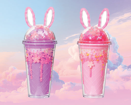 Sakura Bunny Tumbler-Purple