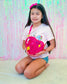 NEW! Jelly Fruit Handbag -Pink Heart w/Sparkles 💖