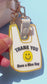 Glitter Metal Keychain - Thank You Bag