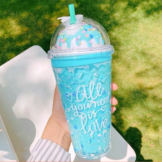 Ice Cream Sundae Tumbler - Blue Bubblegum - Bewaltz