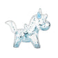 Clear Unicorn Piggy Bank - Blue