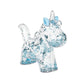 Clear Unicorn Piggy Bank - Blue