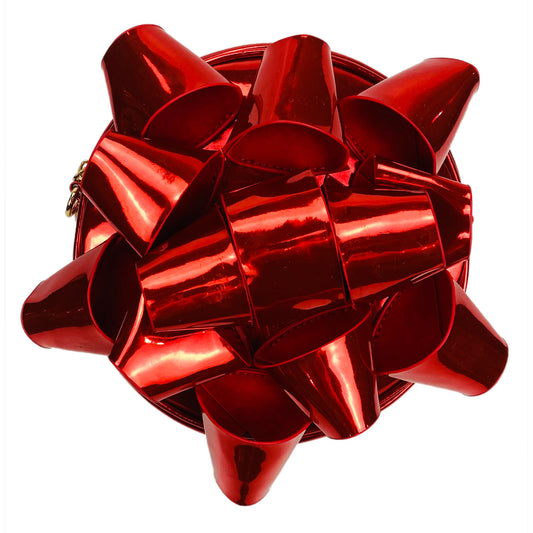 Glitzy Gift Ribbon Handbag - Red
