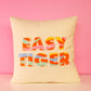Square Hook Pillow - Easy Tiger