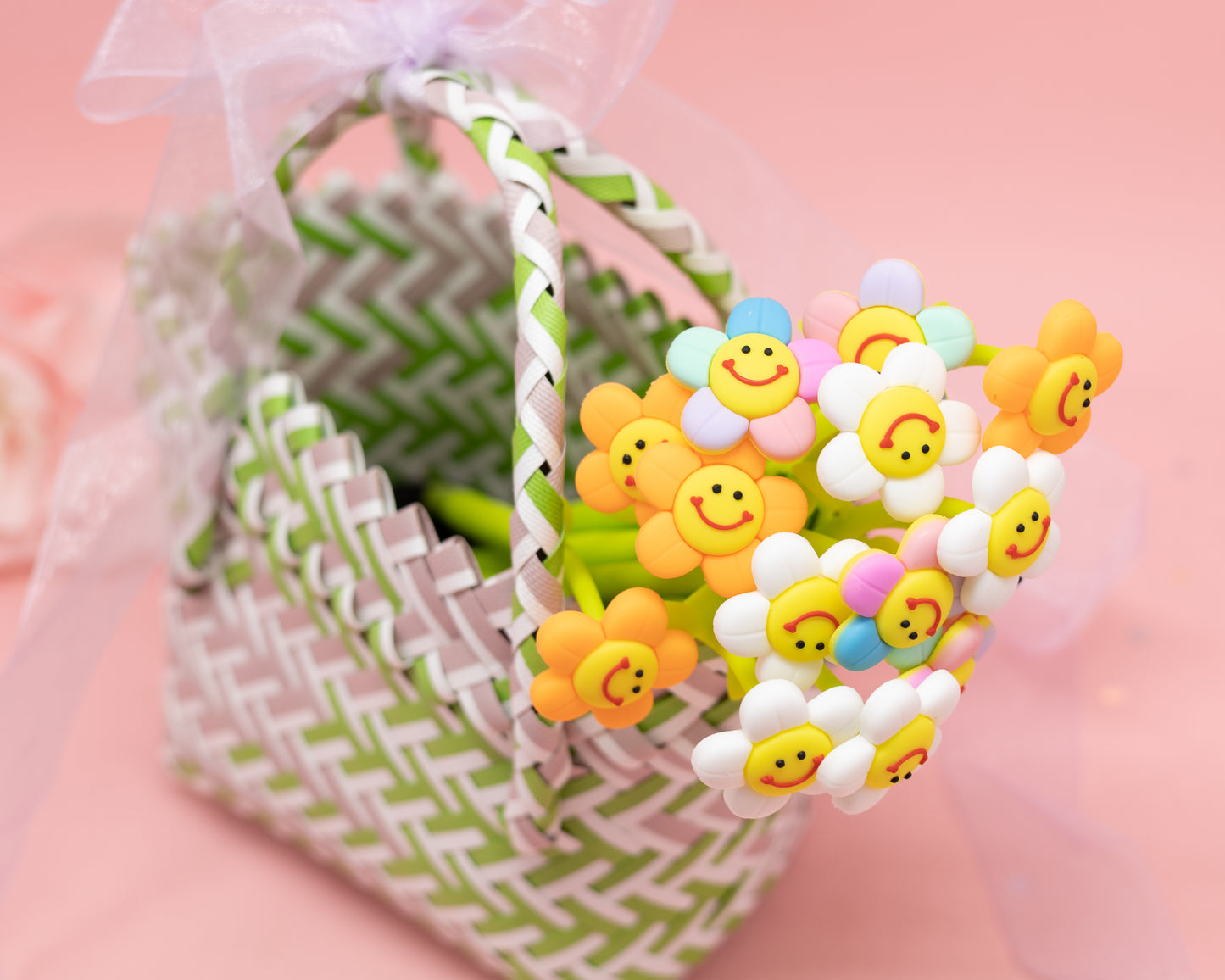 Smiley Flower Pen Set (4pc)