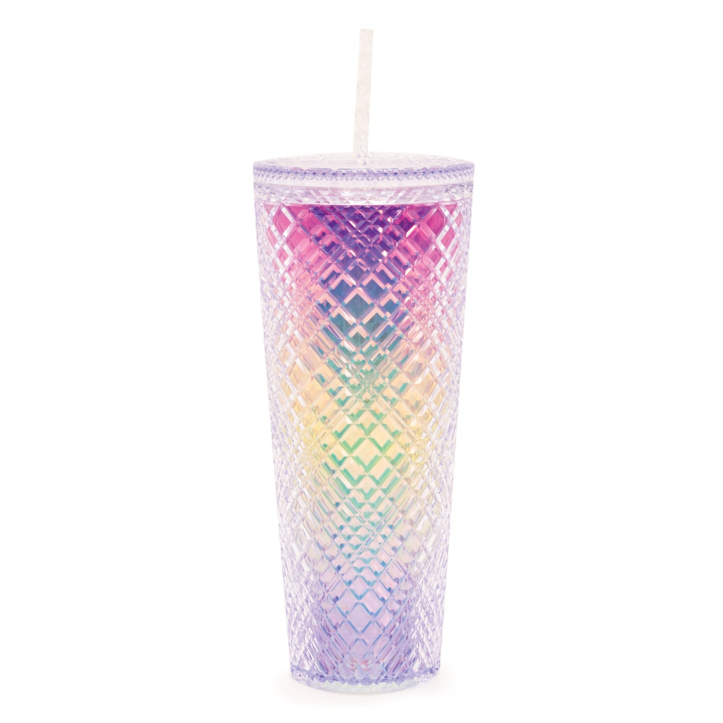Tall Dazzling Jewel Holographic Tumbler - Sunset