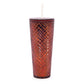 Tall Dazzling Jewel Holographic Tumbler - Red