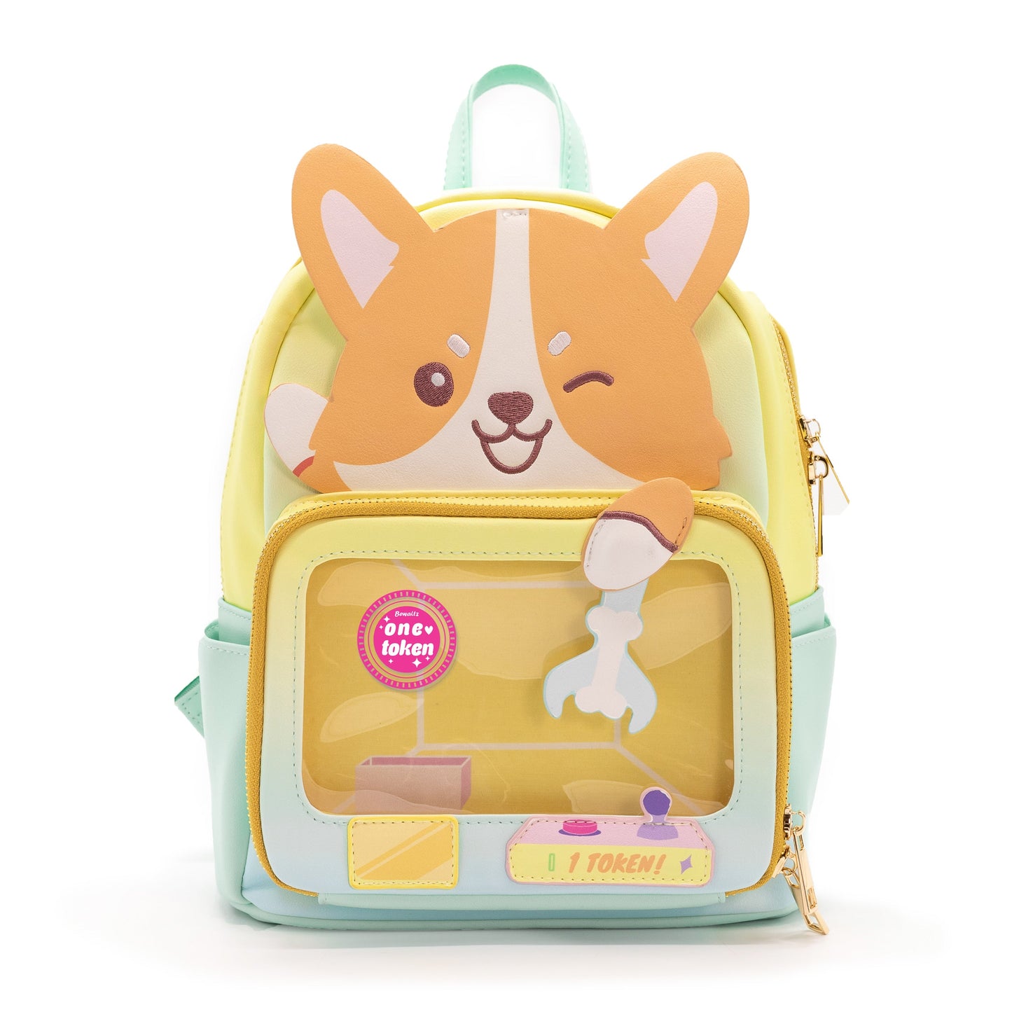 Claw Machine Pin Collector Backpack - Sunshine Corgie