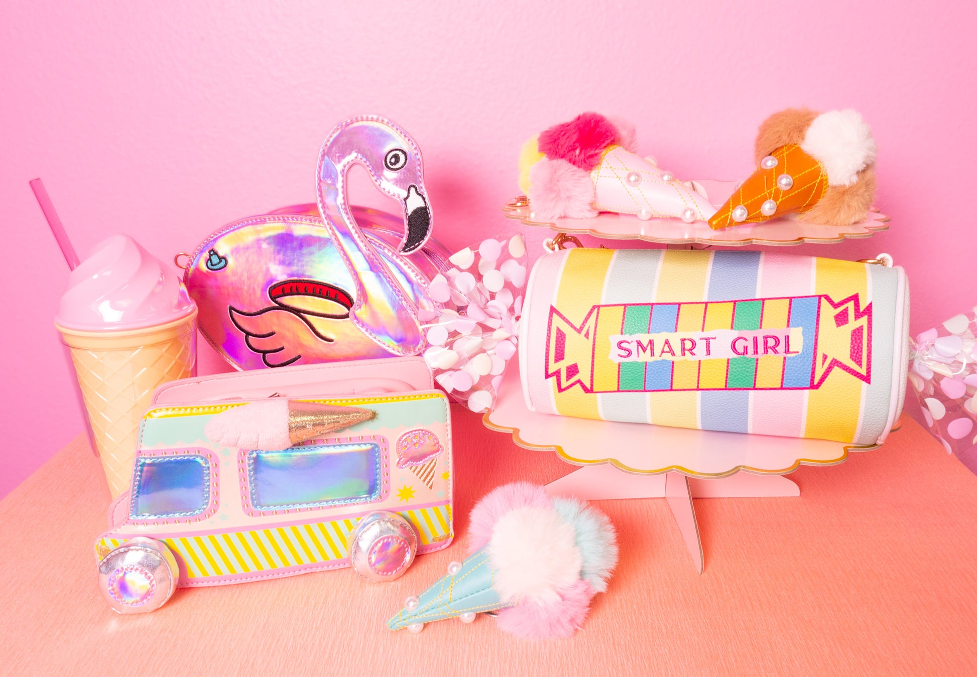 Fun Flamingo Floaty Party Handbag - Bewaltz