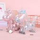 Clear Unicorn Piggy Bank - Blue