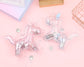Clear Unicorn Piggy Bank - Blue