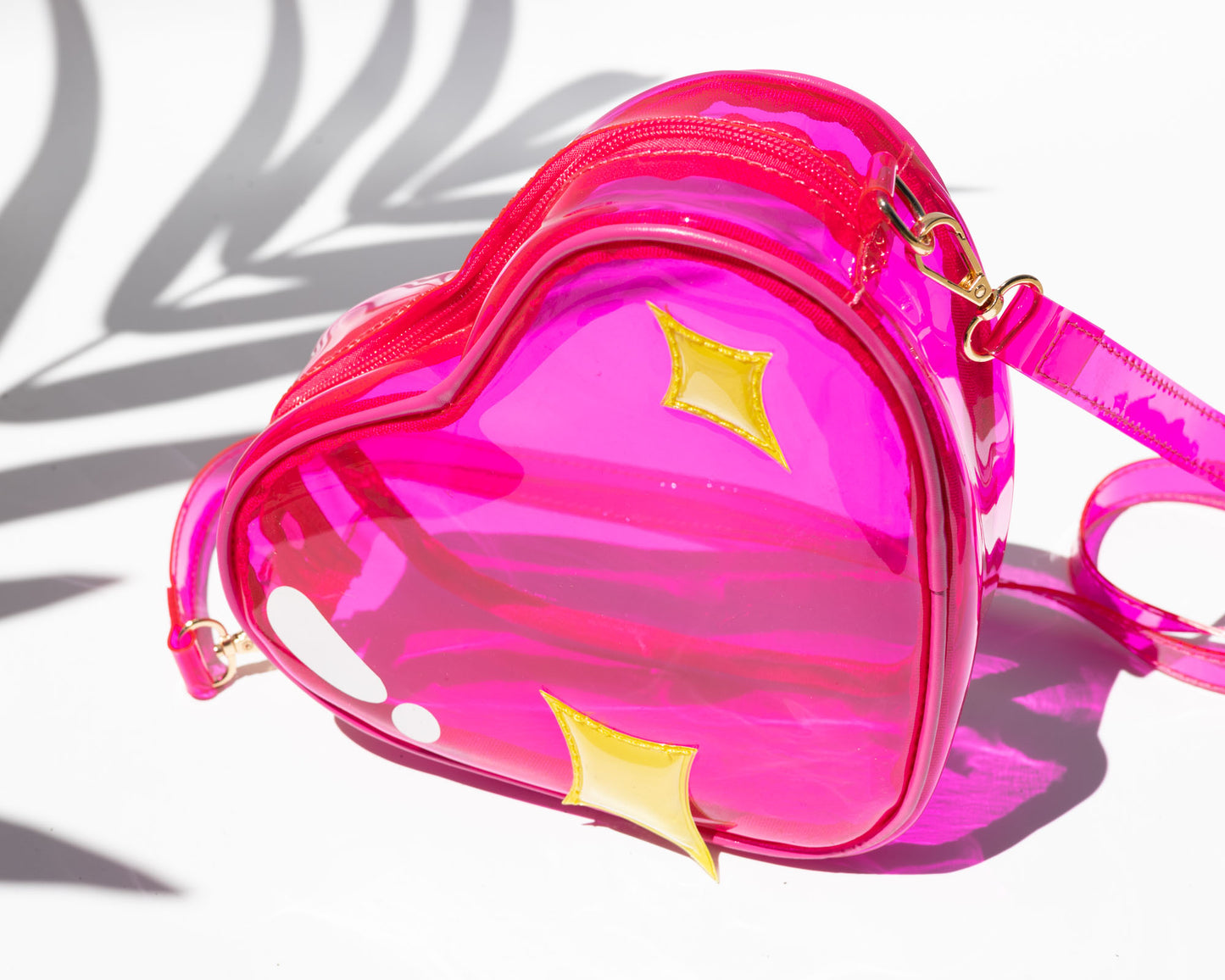 NEW! Jelly Fruit Handbag -Pink Heart w/Sparkles 💖