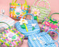 Mini Basket Weave Tote Bag - White Daisy