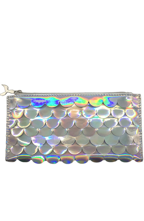 Holographic Scales Pencil Pouch - Silver - Bewaltz
