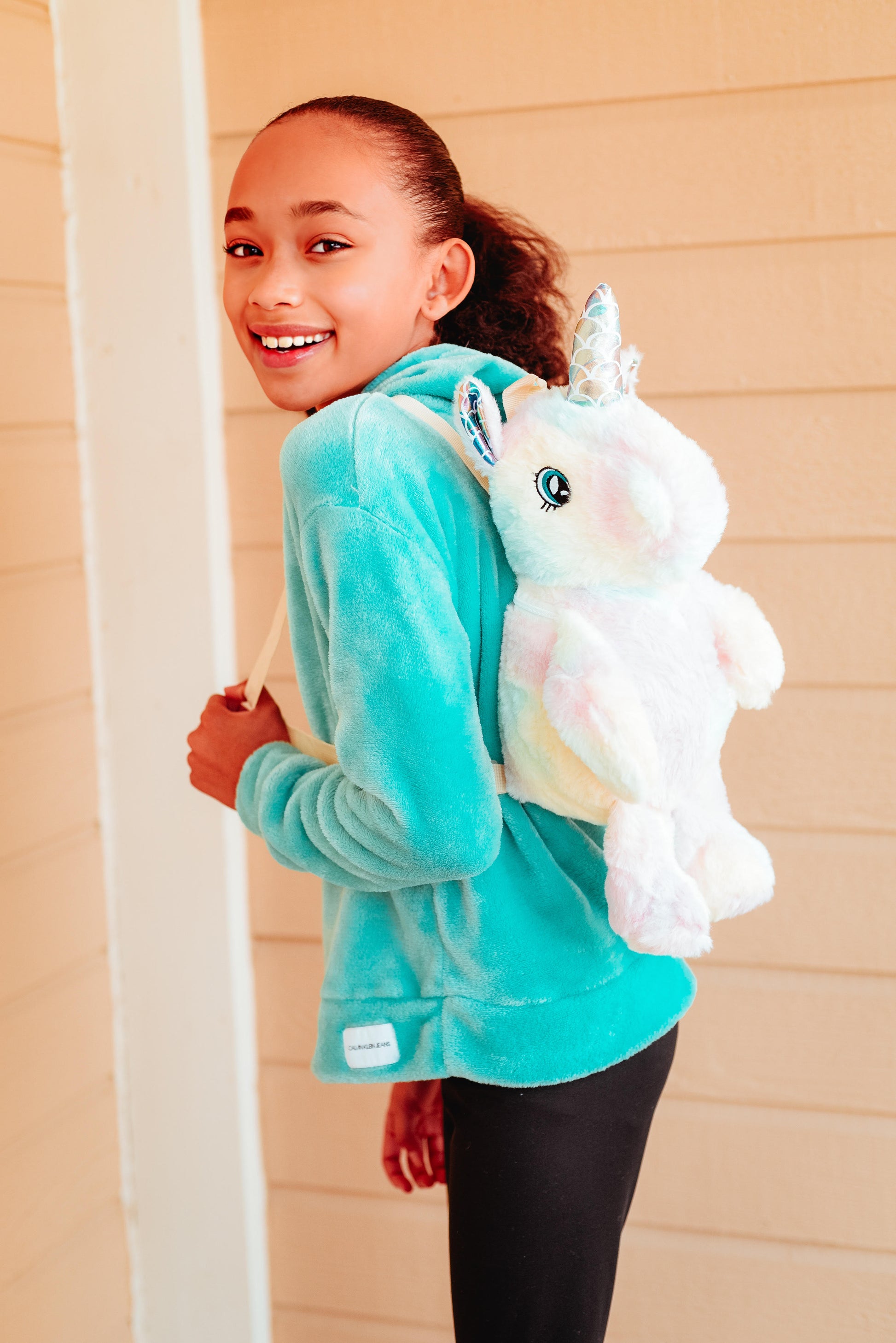 Bewaltz - Plushie Heart Unicorn Backpack - Blue