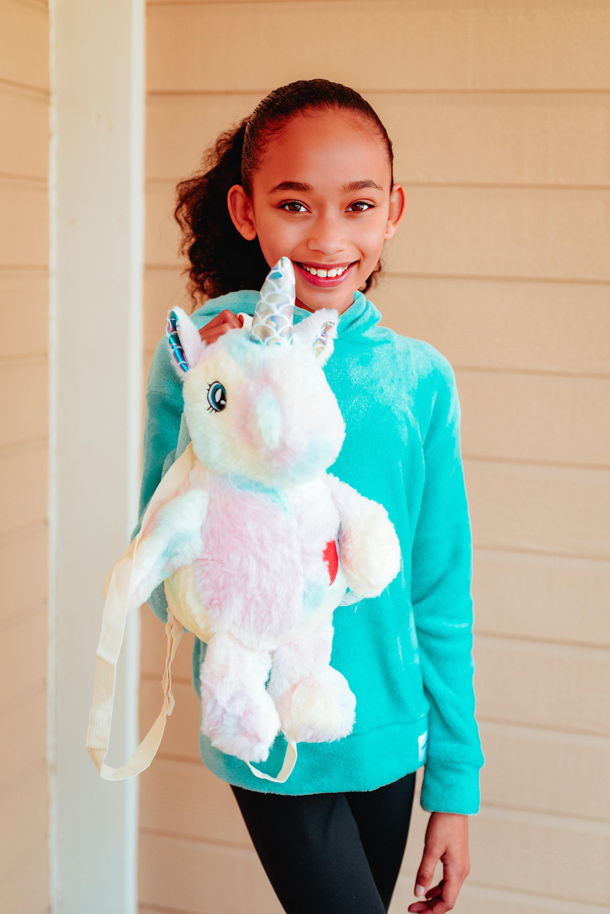 Unicorn Soft Plush Huggable Backpack